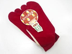 アンティーク　福助　ビロード足袋(17センチ・2枚コハゼ)